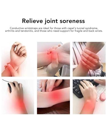 Pwshymi Electrode Massage Wristband - Silver Fiber Conductive Elasticity for Tendonitis - Buy Online on GoSupps.com