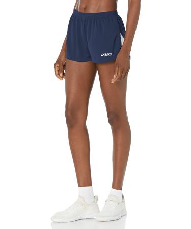ASICS Women's Break Through 1/2 Split Short X-Large Navy/White