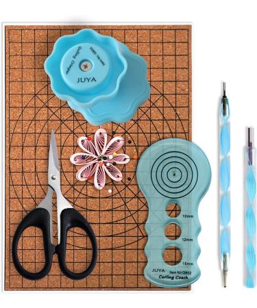 JUYA Paper Quilling Kit with 960 Strips and 14 Tools - 3mm Width, Blue Tools with Glue Included - Buy Online on GoSupps.com