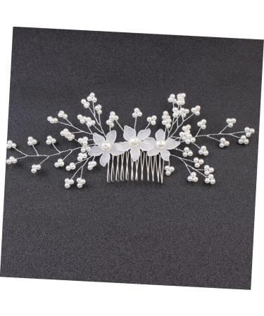 DOITOOL Side Hair Comb 1pc Bridal Headpieces for Wedding Crystal Hair Comb Hair Jewels for Women Wedding Hair Accessories Wedding Hair Comb for Bride Acrylic Hair Comb Hairpin White - Buy Online on GoSupps.com