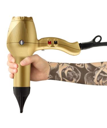 Gamma+ Absolute Power & Absolute 2000 Professional Tourmaline Ionic Hair Dryer - Unisex Gold Includes 2 Concentrator Nozzles - International Shipping Available - Buy Online on GoSupps.com