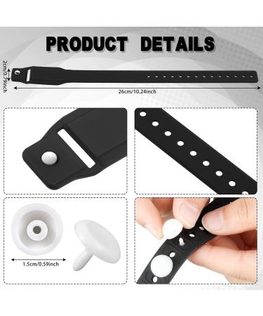 4 Pcs Adjustable Motion Sickness Bracelets - Acupressure Wristbands for Headache & Anxiety Relief - Waterproof Bands for Seasickness & Car - Black - Buy Online on GoSupps.com
