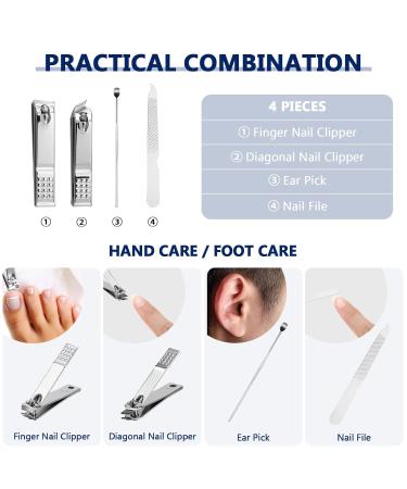 24-Piece Stainless Steel Manicure Set with Travel Case - Professional Nail Clippers & Pedicure Tools for Men and Women - Black - Buy Online on GoSupps.com