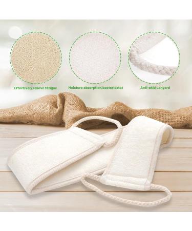 Back Scrubber for Shower - Natural Loofah Exfoliating Body Scrubber for Men & Women (2 Packs) | Perfect Shower Accessory - Buy Online on GoSupps.com