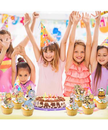 48CS Winnie Cupcake Toppers For Birthday Party Cupcake Decorations Baby Shower Decorations - Buy Online on GoSupps.com