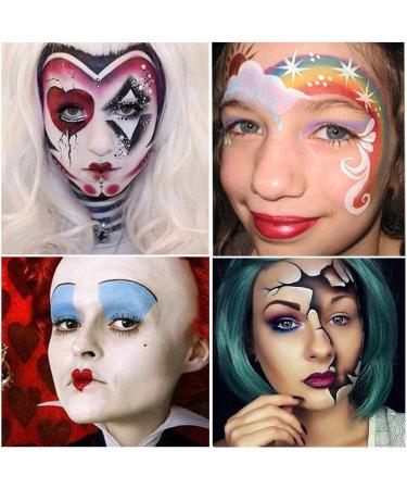 6 Colors Face & Body Paint - Water Activated FX Makeup Palette for Halloween Cosplay | Red Blue White Black Green Yellow Body Painting Kit - Buy Online on GoSupps.com