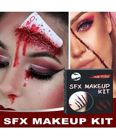 Professional SFX Makeup Kit for Scary Face & Fake Wound Effects - Perfect for Art, Theater, Halloween, Parties, and Cosplay - Buy Online on GoSupps.com