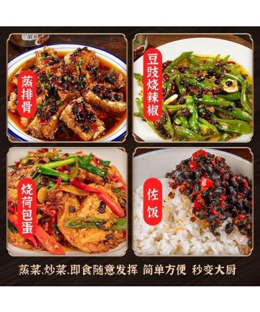 Hunan color pepper sauce garlic chopped pepper sauce mixed noodles seasoning instant vegetable pickles Chinese specialty snacks gifts spicy snack food (black bean sauce240g 1can) black bean sauce240g 1can - Buy Online on GoSupps.com