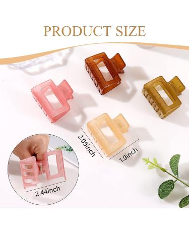 KesaPlan Medium Claw Clips for Women 8PCS - Cute Square Hair Jaw Clamps for Thin Thick Curly Hair - Buy Online on GoSupps.com