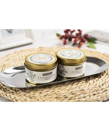 Natural Scented Ocean Perfume Candle - Handmade Soy Wax Aromatherapy Gift for Stress Relief & Meditation | Portable Travel Tin - 15 Hours Burn Time (Gold - Buy Online on GoSupps.com