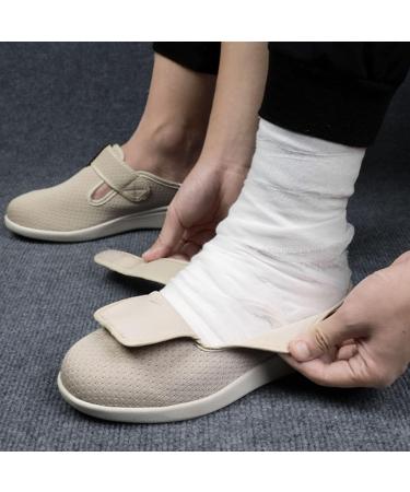 KXSM Unisex Wide Width Diabetes Shoes for Diabetic Edema & Plantar Fasciitis - Beige, Size 40 - Buy Online on GoSupps.com