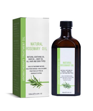 Rosemary Oil for Hair and Body, Natural Rosemary Oil, Natural Rosemary Oil, Diluted Rosemary Oil for Hair Growth, Nourishing Cleanser for (1 PC)