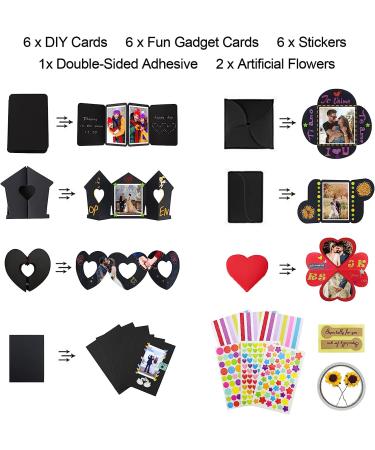 Vienrose Explosion Gift Box Set - DIY Scrapbooking Photo Album - Couple Gifts for Birthday, Proposals, Valentine's Day - 01Black - Buy Online on GoSupps.com