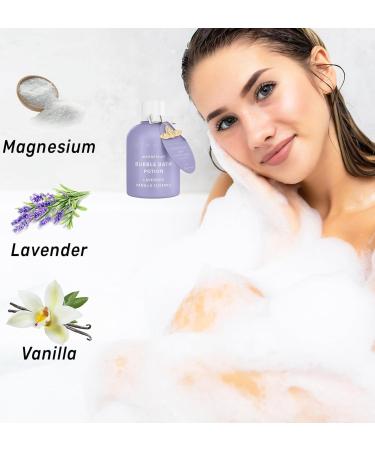 Magnesium Bubble Bath Lavender Vanilla - Luxury Foaming Bath for Sore Muscles & Stress Relief - Epsom Salt Spa Gift for Women - Perfect Birthday & Christmas Gift - Buy Online on GoSupps.com