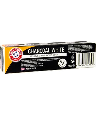 3x Arm & Hammer Charcoal White Toothpaste 75ml - Brighten Your Smile | International Shipping Available - Buy Online on GoSupps.com