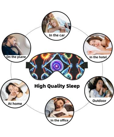 Silky Cosmic Stars Sleep Masks - Soft Satin Eye Cover & Blindfold for Travel | Perfect for Men & Women - Silent Night Stars - Buy Online on GoSupps.com