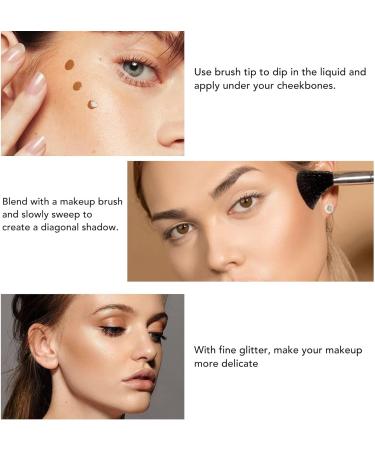 Luminous Bronzer Cream Highlighter Liquid Face Contour Makeup Waterproof Long Lasting Matte Bronze Beauty Face Palette Liquid Highlighter Bronzer Cream - Buy Online on GoSupps.com