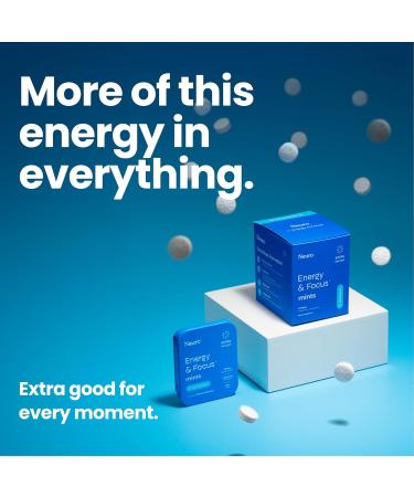 Neuro Energy & Focus Mints Extra Strength - Sugar Free Breath Mints with 100mg Natural Caffeine B Vitamins & L-Theanine - Vegan Brain Supplement for Exercise Study & Daily Focus - Peppermint 90 ct 90 Count (Pack of 1) P  - Buy Online on GoSupps.com