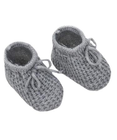 Baby Boys Girls 1 Pair Knitted Booties Mesh Baby Booties 0-3 Months S401 0-3 Months Grey