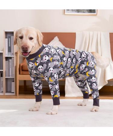 Buy Bt B r Big Dog Clothing - Elastic Pet Onesie for Wound Protection & Joint Support | Anti-Hair Anti-Licking Pajamas for Medium & Large Dogs (4XL Gray Panda) - International Shipping Available! - Buy Online on GoSupps.com