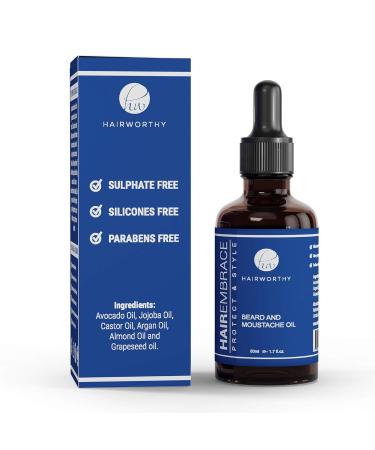 Hairworthy Hairembrace Bart l - 6 Bio Premium Oils for Beard Softness Itch Relief & Faster Growth | International Shipping Available - Buy Online on GoSupps.com