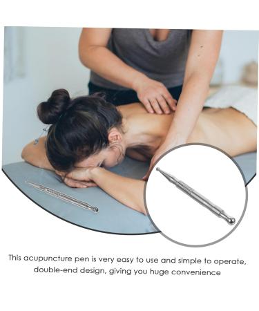 Frcolor Manual Acupuncture Pen - Premium Stainless Steel 304 Facial Massage Device for Pain Relief and Wellness - Buy Online on GoSupps.com