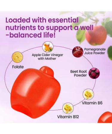 bucolicoBuy Keto ACV Gummies, Organic Apple Cider Vinegar Gummies Sugar Free: Apple Cider Vinegar with Mother, Vitamin B12 & B6, Gut Health, Metabolism, Gluten Free & Vegan, Beet Root - 60 Count - Buy Online on GoSupps.com