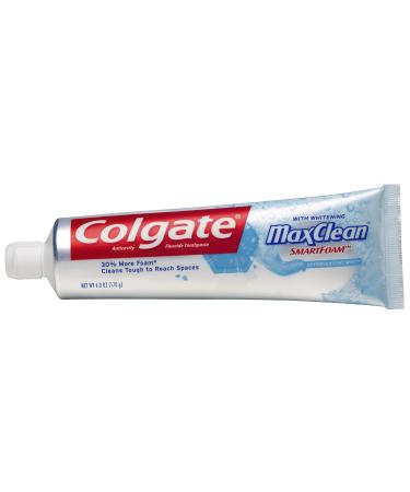 Colgate MaxClean SmartFoam with Whitening Toothpaste, Effervescent Mint 6 oz - Pack of 2 - Buy Online on GoSupps.com