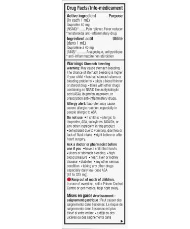 Advil Pediatric Drops Fever and Pain Reliever for Infants Grape Flavour 24 mL 24 ml (Pack of 1) Grape - Buy Online on GoSupps.com