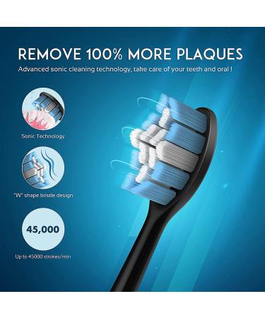 PHNITI Electric Toothbrush for Adults | 45,000 VPM | 4 Modes | 2 Mins Timer | Fast Charge | IPX7 Waterproof | Black - Buy Online on GoSupps.com