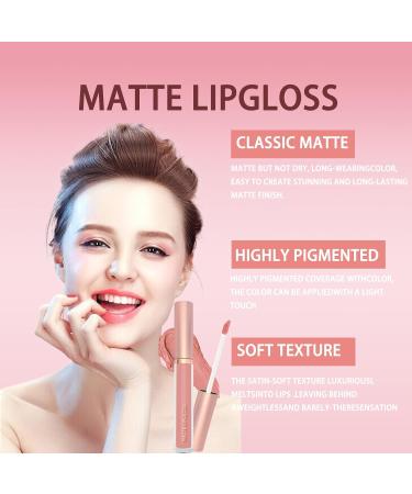 Lip Gloss Set Lipstick Set 3 Pcs Nude Lip Gloss Long Lasting Non Stick Cup Matte Liquid Lipstick Moisturizing Waterproof Pink Lipgloss Smooth Velvet Texture Lipstick Sets For Women - Buy Online on GoSupps.com