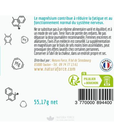 Natural Magnesium Capsules - Magnesium Bisglycinate Complex + Magnesium Citrate + Vitamin B6 - High Bioavailability and Perfect Assimilation - 90 Vegetable Capsules - Buy Online on GoSupps.com