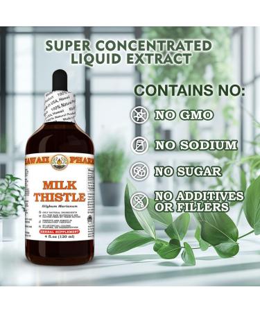 Milk Thistle (Silybum marianum) Dry Seed Tincture, Made in Hawaii, Organic Raw Materials, All Natural, Vegan, Pure Liquid Extract - 2 fl.oz 2 Fl Oz (Pack of 1) - Buy Online on GoSupps.com