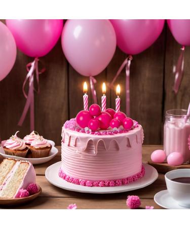 Astaron 20pcs Hot Pink Mini Balloon Cake Toppers | Wedding Baby and Birthday Party Decorations - Buy Online on GoSupps.com