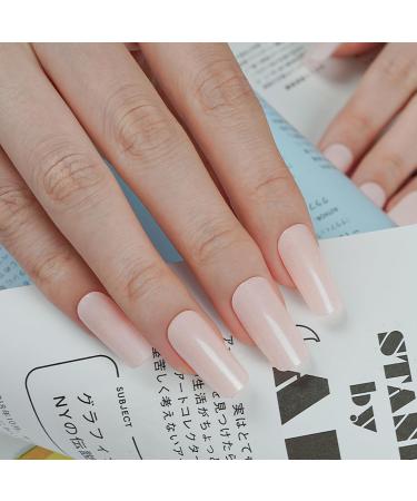 Foyute Semi Cured Gel Nail Strips 20 Pcs Soft Self-Adhesive Gel Nail Polish Wraps Sticker for Salon-Quality Manicure Set Long Lasting Easy to Apply & Remove Nail File & Wooden Stick (Pearl Orange) - Buy Online on GoSupps.com