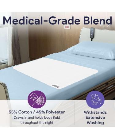 Incontinence Bed Pads Washable - Heavy Duty Waterproof Bed Pads - Soft Rayon and Poly Blend Chucks - Heavy Duty Absorbent Reusable Pee Pads for Adults - 18" x 24" - 1 Pack 18" x 24" (1 Pack) - Buy Online on GoSupps.com