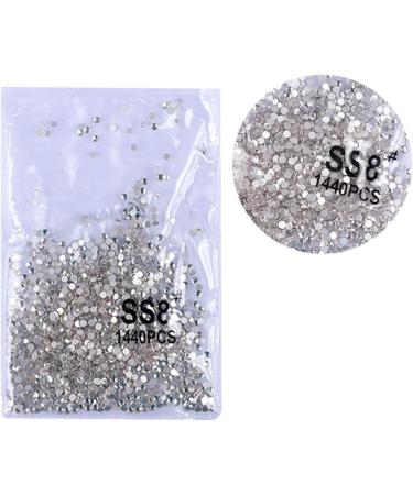 FEIlei 1440Pcs Crystal Flat Back Round Shape Rhinestones Mixed Nail Gems Gemstones Kits - Buy Online on GoSupps.com