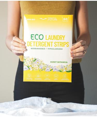 Proto Future Sweet Botanical Eco-Friendly Laundry Detergent Sheets - 60 Loads - Biodegradable, Hypoallergenic, Zero Waste, Plant-Based Formula - Plastic-Free Eco-Strips - Buy Online on GoSupps.com
