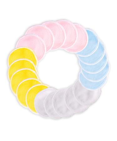 Washammable Sminking pads Reusable cotton pads sweet carrot make -up and konjac sponge out of bamboo & cotton with laundry bag super soft zero waste for face eye