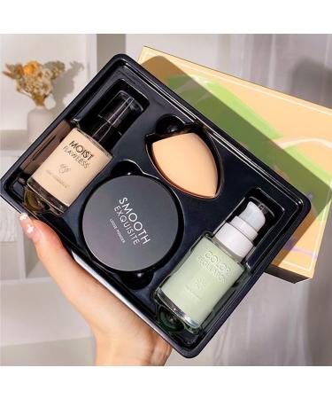Long-Lasting Full Coverage Foundation Set - Face Makeup Base Set Women's Liquid Full Coverage Foundation Set for Face Makeup 01#ivory Color - Buy Online on GoSupps.com