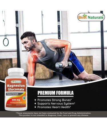 Magnesium Gluconate 600 mg & Vitamin B2 (Riboflavin) 400mg - Buy Online on GoSupps.com