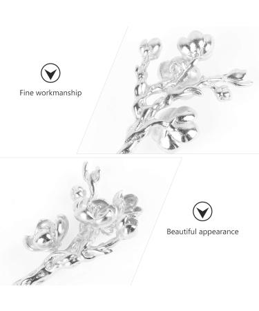 Vintage Chinese Metal Hair Stick with Rhinestones - Stylish Silver Hairpin for Women | Elegant Bun Styling Accessory - Buy Online on GoSupps.com