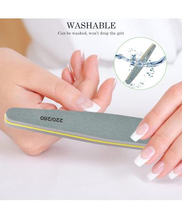 SetSail Gray Nail Files - Double Sided Emery Boards for Natural and Acrylic Nails - 6 Pack Fingernail Files for Women and Girls - Buy Online on GoSupps.com