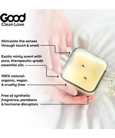 Buy Good Clean Love Cocoa Mint Massage Candle | 100% Natural Aromatic Massage Oil | Pure Essential Oils & Aphrodisiac Fragrances - 12 Oz - Buy Online on GoSupps.com