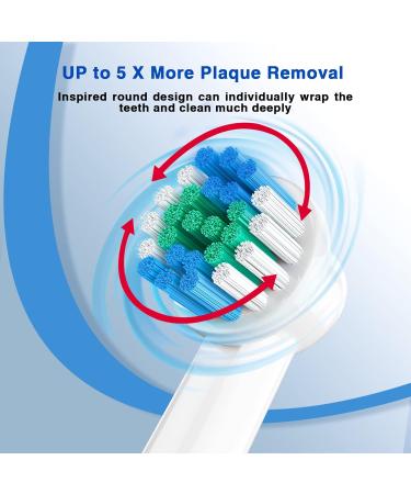 REDTRON Replacement Brush Heads for Oral B Electric Toothbrush (8 Pcs) - Compatible with Pro1000, Pro3000, Pro5000, Pro7000 and More - Precision Clean Toothbrush Heads in White - Buy Online on GoSupps.com