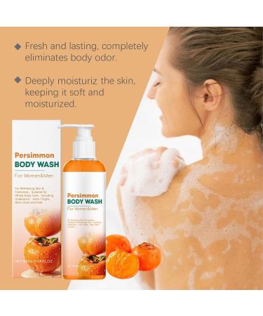  ZLHHRZJX Persimmon Body Odor Eliminator Shower Gel Persimmon Cleansing Gel for Unpleasant Odors Leg Wash Lotion for Men and Women Moisturizing Gentle and Non-Drying Lotion (6 - Buy Online on GoSupps.com