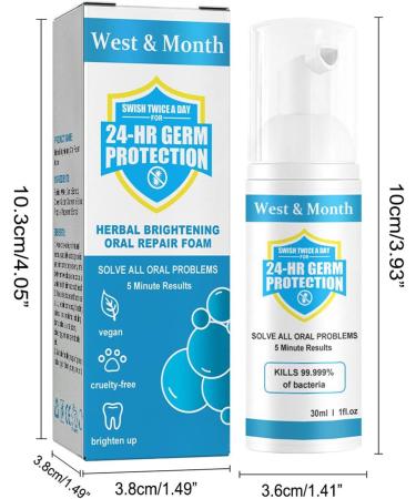 Foaming Toothpaste - Cleansing Foam Toothpastes 30ml Intensive Stain Removal Toothpastes Deep Cleans Whitens Teeth and Fights Bad Breath - Buy Online on GoSupps.com