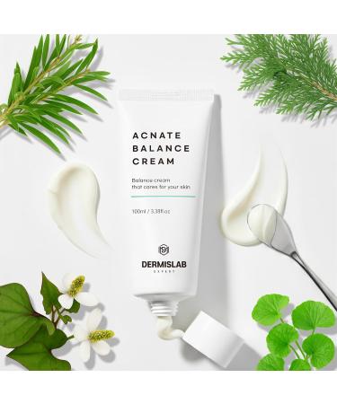DermisLab Acnate Balance Cream Korean Skincare Niacinamide & Ceramide Oil-Moisture Balancing & Hydrating Face Cream | 100 ml / 3.38 oz - Buy Online on GoSupps.com