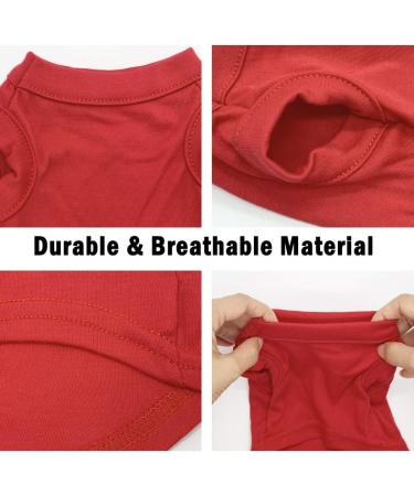 3pcs Dog Shirts Pet Clothes Set for Small Dogs and Cats - Sleeveless Puppy Vest T-Shirt Costumes in Medium Black+Grey+Red - Buy Online on GoSupps.com