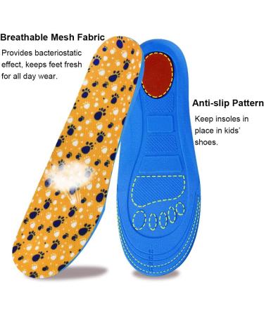 Buy Ailaka Children's Orthotic Athletic Insoles - Comfortable Shock-Absorbing Foot Support for Running (EU 32-35) - Orange - Buy Online on GoSupps.com